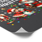 Retro Groovy Frory Christmas Vibes Ugly Poster (Ecke)