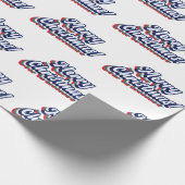 Retro Groovy Frory Weihnachtstypografie 60er 70er Geschenkpapier (Ecke)