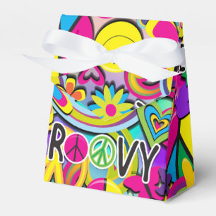 Retro Groovy FUN 60er Liebe Geburtstagsparty Geschenkschachtel
