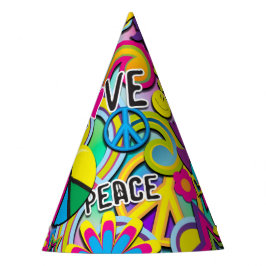 Retro Groovy FUN 60er Liebe Geburtstagsparty Partyhütchen