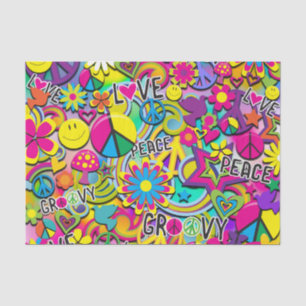 Retro Groovy FUN 60er Liebe Geburtstagsparty Seidenpapier