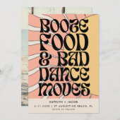 Retro Groovy Funny Foto Wedding Save The Date (Vorne/Hinten)