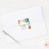 Retro Groovy - Für die Bibliothek Quadratischer Aufkleber (Umschlag)