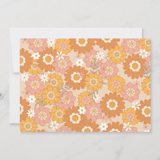 Retro Groovy Geburtstag Foto Dankeschön Karte (Rückseite)