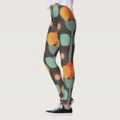 Retro Groovy Geometric Orange Leggings (Links)