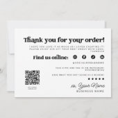 Retro Groovy Geschäft Dankeschön QR-Code Karte (Rückseite)