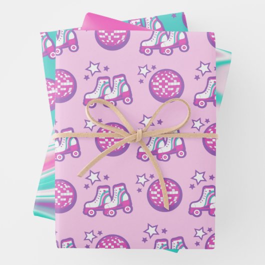 Retro Groovy Geschenkpapier Set (Beispiel)