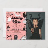 Retro Groovy Ghost Halloween Spooky vibes Birthday Einladung (Vorderseite)