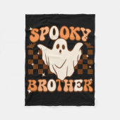 Retro Groovy Ghost Spooky Brother Costume Matching Fleecedecke (Vorderseite)