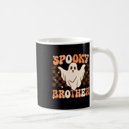 Retro Groovy Ghost Spooky Brother Costume Matching Kaffeetasse (Rechts)