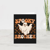 Retro Groovy Ghost Spooky Brother Costume Matching Karte (Vorderseite)