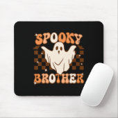 Retro Groovy Ghost Spooky Brother Costume Matching Mousepad (Mit Mouse)