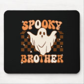 Retro Groovy Ghost Spooky Brother Costume Matching Mousepad (Vorne)