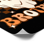 Retro Groovy Ghost Spooky Brother Costume Matching Poster (Ecke)