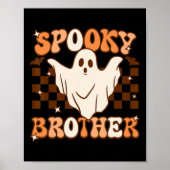 Retro Groovy Ghost Spooky Brother Costume Matching Poster (Vorne)
