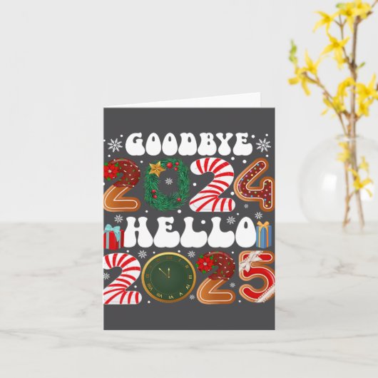 Retro Groovy Good Karte (Gelbe Blume)