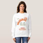 Retro Groovy Grandma Peach & Aqua Sweatshirt (Vorne ganz)