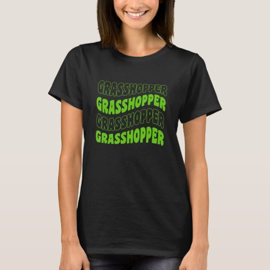 Retro Groovy Grasshopper Insekten T-Shirt (Vorderseite)