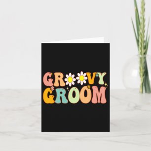 Retro Groovy Groom Dusche Party Brautmädchen Hochz Karte