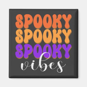 Retro Groovy Gruselige Stimmung Halloween Magnet