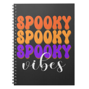 Retro Groovy Gruselige Stimmung Halloween Notizblock