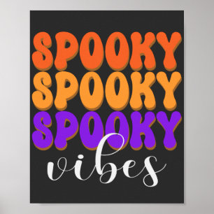 Retro Groovy Gruselige Stimmung Halloween Poster