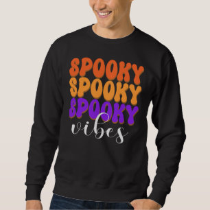 Retro Groovy Gruselige Stimmung Halloween Sweatshirt