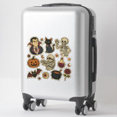 Retro groovy Halloween-Aufkleberbogen Aufkleber (Koffer)