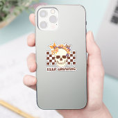 Retro Groovy Halloween Behaltend wachsen Aufkleber (Telefon)
