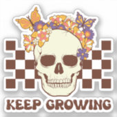 Retro Groovy Halloween Behaltend wachsen Aufkleber (Vorderseite)