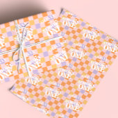 Retro Groovy Halloween erster Geburtstag Geschenkpapier