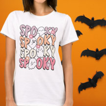 Retro Groovy Halloween Geister und Blume Spooky