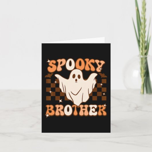 Retro Groovy Halloween Ghost Spooky Brother Costum Karte (Vorderseite)