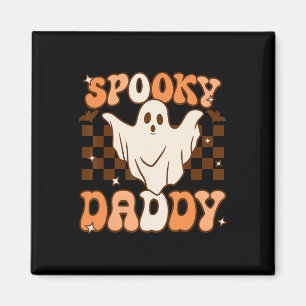 Retro Groovy Halloween Ghost Spooky Daddy Costume Magnet