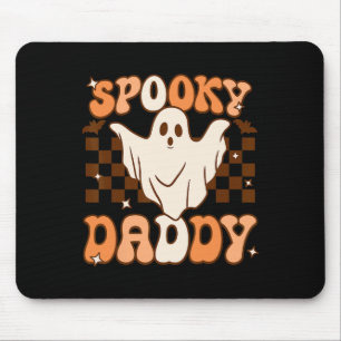 Retro Groovy Halloween Ghost Spooky Daddy Costume Mousepad