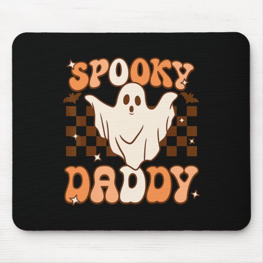 Retro Groovy Halloween Ghost Spooky Daddy Costume Mousepad (Vorne)