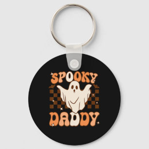Retro Groovy Halloween Ghost Spooky Daddy Costume Schlüsselanhänger