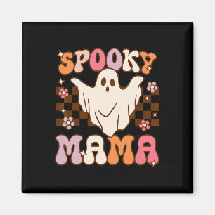 Retro Groovy Halloween Ghost Spooky Mama-Kostüm Magnet