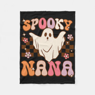 Retro Groovy Halloween Ghost Spooky Nana Kostüm Fleecedecke
