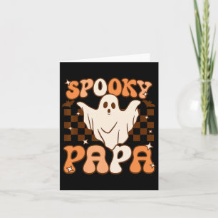 Retro Groovy Halloween Ghost Spooky Papa Kostüm Karte