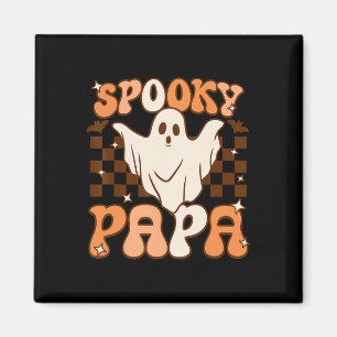Retro Groovy Halloween Ghost Spooky Papa Kostüm Magnet