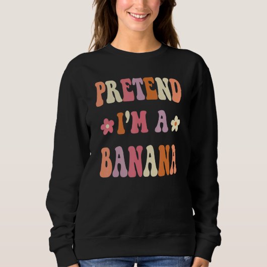 Retro Groovy Halloween-Kostüm Tu so, als wäre ich Sweatshirt (Vorderseite)