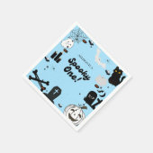 Retro Groovy Halloween leckte einen ersten Geburts Serviette (Ecke)