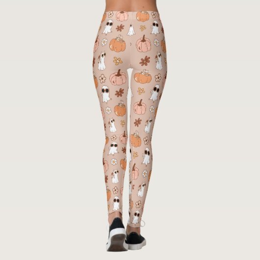 Retro Groovy Halloween Leggings (Rückseite)