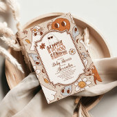 Retro Groovy Halloween Little Boo Baby Dusche Einladung