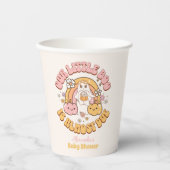 Retro Groovy Halloween Little Boo Baby Dusche Pappbecher (Vorderseite)