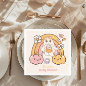 Retro Groovy Halloween Little Boo Baby Dusche Serviette