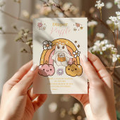 Retro Groovy Halloween Little Boo Raffle Diapper Begleitkarte