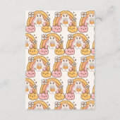 Retro Groovy Halloween Little Boo Raffle Diapper Begleitkarte (Rückseite)