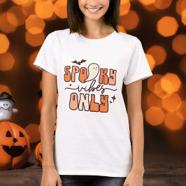 Retro Groovy Halloween Spooky Vibes T-Shirt